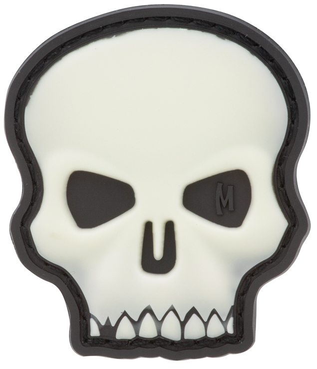 Maxpedition Rubber Patch HI RELIEF SKULL Glow